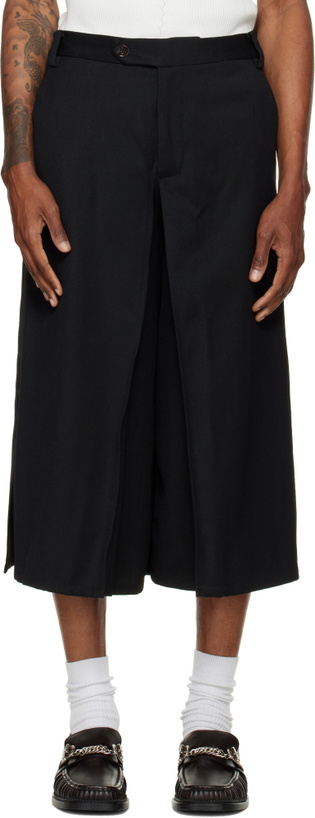 Photo: NULLUS Black Layered Culotte Trousers