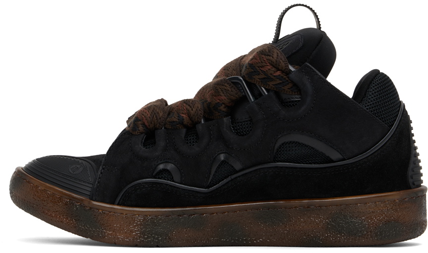 Lanvin Black Leather Curb Sneakers Lanvin