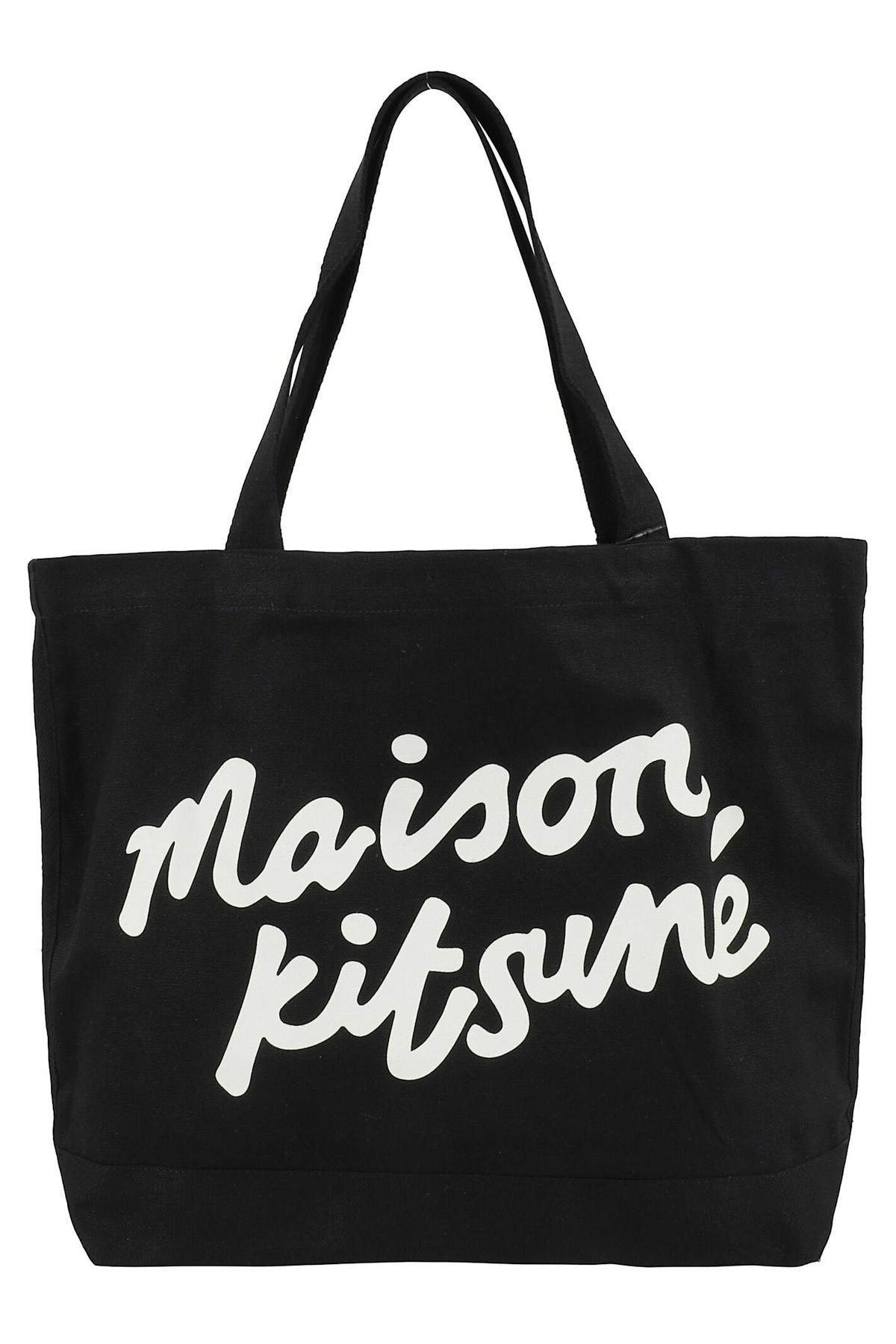 Cafe Kitsuné colorblock tote bag Maison Kitsuné Orange & Off-White Cafe Kitsuné Colorblock