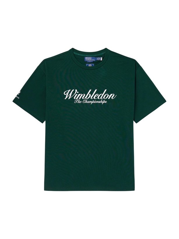 Photo: Polo Ralph Lauren - Wimbledon Logo-Printed Cotton-Jersey T-Shirt - Green