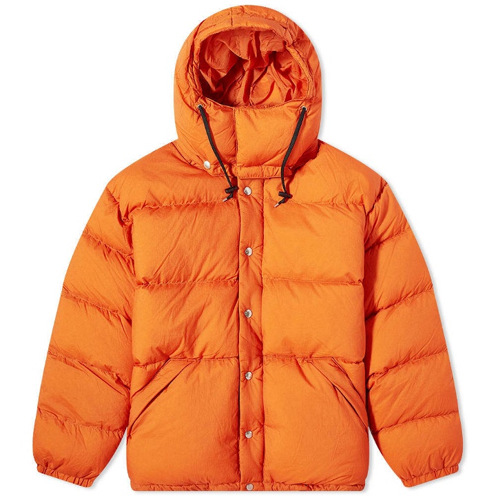 Photo: Danton Men's Nylon Hooded Down Jacket in Orange