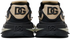 Dolce&Gabbana Beige & Black Mixed-Material Airmaster Sneakers