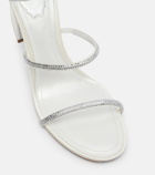 Rene Caovilla 80 embellished satin sandals