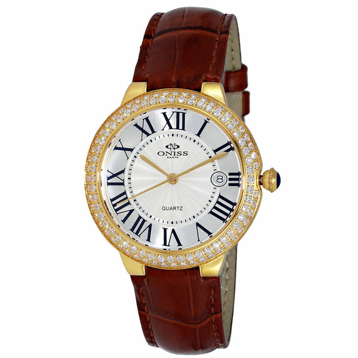 Photo: Oniss ON3322-L Quartz Crystal White Dial Ladies Watch ON3322-LG/WT