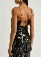 16 Arlington Suero Sequin-embellished Tulle top Dark Green