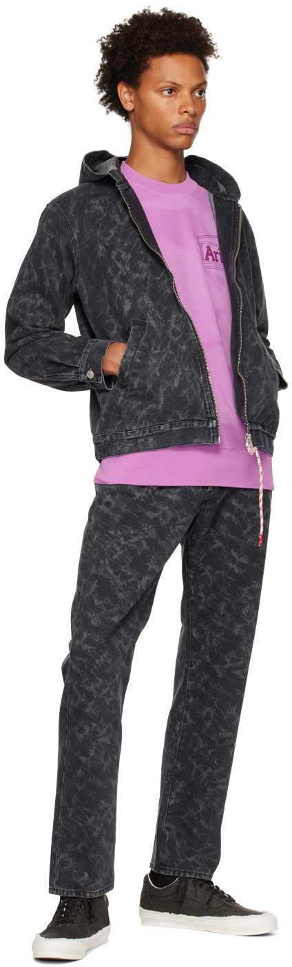 Aries Black Death Metal Denim Jacket