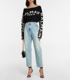Balmain - Off-shoulder wool-blend sweater