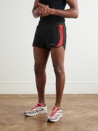 DISTRICT VISION - Straight-Leg Panelled Stretch-Jersey Shorts - Black