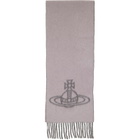 Vivienne Westwood Gray Double Face Scarf