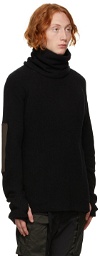 The Viridi-anne Black Yak Neck Warmer & Sweater Set