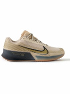 Nike Tennis - NikeCourt Air Zoom Vapor 11 Rubber-Trimmed Mesh Tennis Sneakers - Neutrals