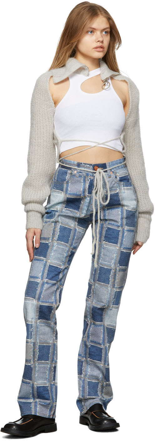 デニム・ジーパン ANDERSSON BELL Patchwork jeans Blue Andersson Bell Blue Patchwork Jeans Andersson Bell