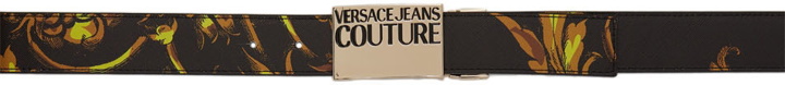 Photo: Versace Jeans Couture Reversible Black & Gold Regalia Baroque Belt