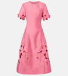 Leo Lin Caroline laser-cut midi dress