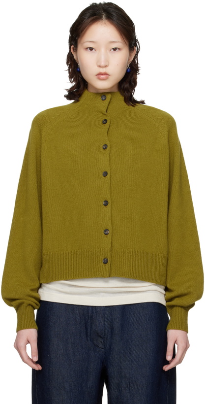 Photo: Cordera Green Merino Wool Perkins Cardigan