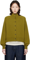 Cordera Green Merino Wool Perkins Cardigan
