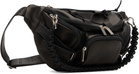 YOHJI YAMAMOTO Black Soft Oil Cow Leather Belt Bag