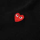 Comme des Garçons Play Men's Little Red Heart Polo Shirt in Black