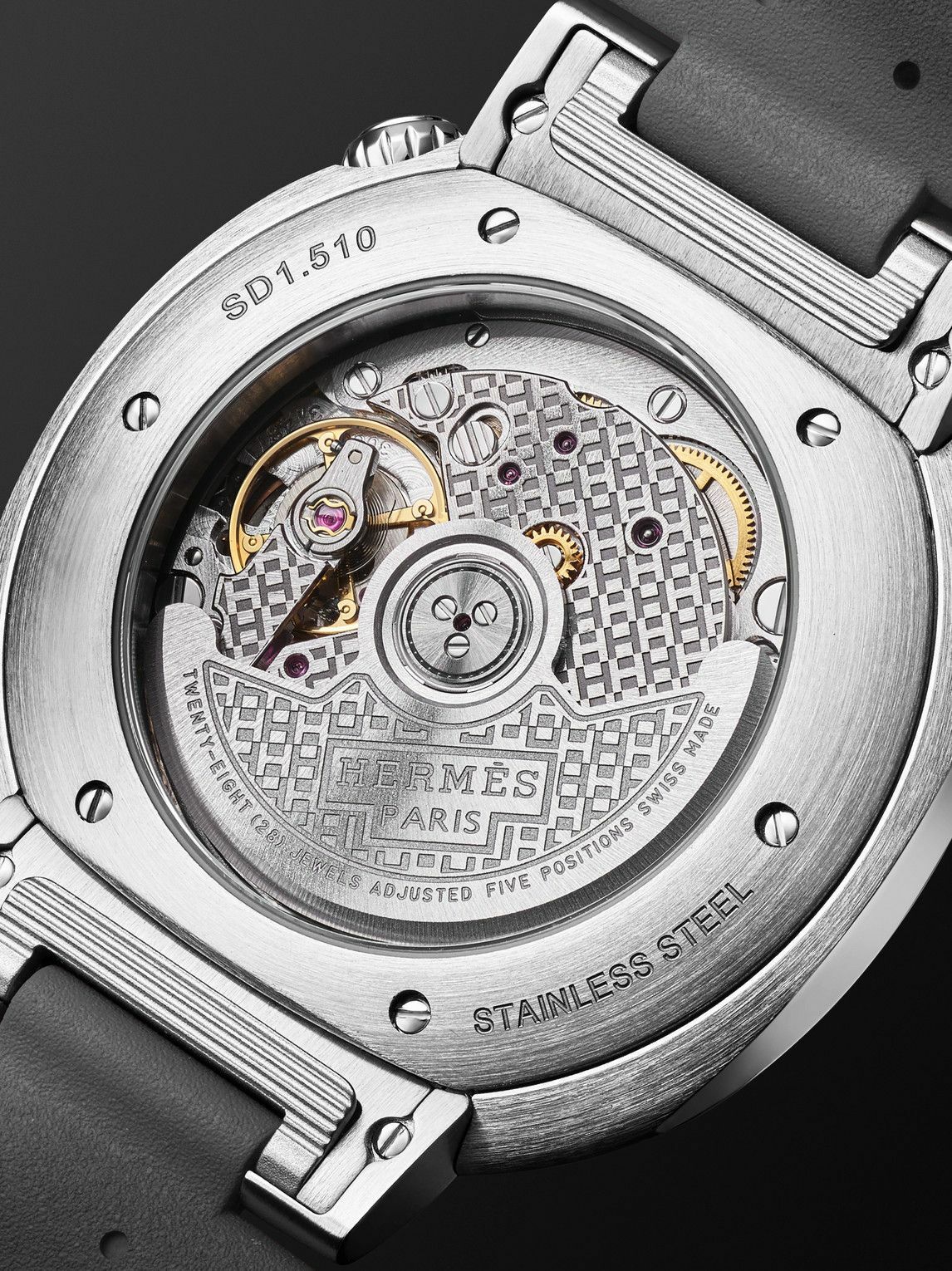 Hermès Timepieces - Cut Automatic 36mm Stainless Steel and Rubber Watch, Ref. No 404924WW00
