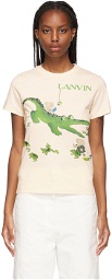 Lanvin Beige Babar Edition 'Book Of Colors' Alligator T-Shirt