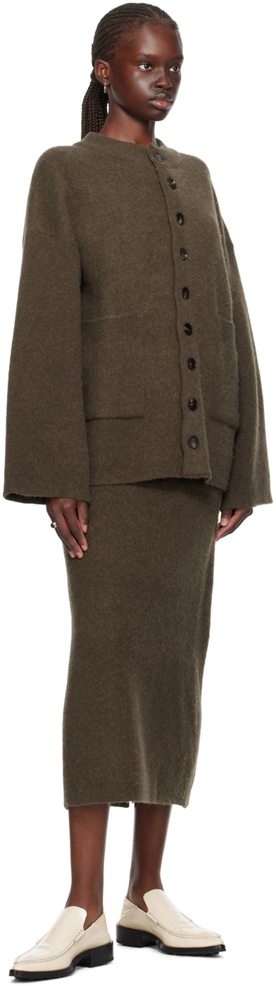 Birrot Brown Round Cardigan
