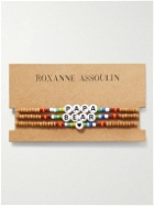 Roxanne Assoulin - Papa Bear Set of Three Wood and Enamel Beaded Bracelets