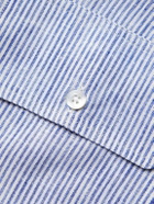 Turnbull & Asser - Unwin Grandad-Collar Striped Linen Shirt - Blue