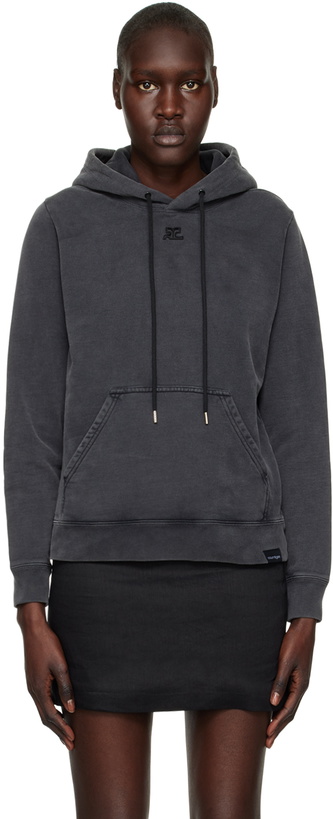 Photo: Courrèges Gray Embroidered Hoodie