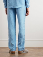 Vilebrequin - Pacha Straight-Leg Linen Drawstring Trousers - Blue