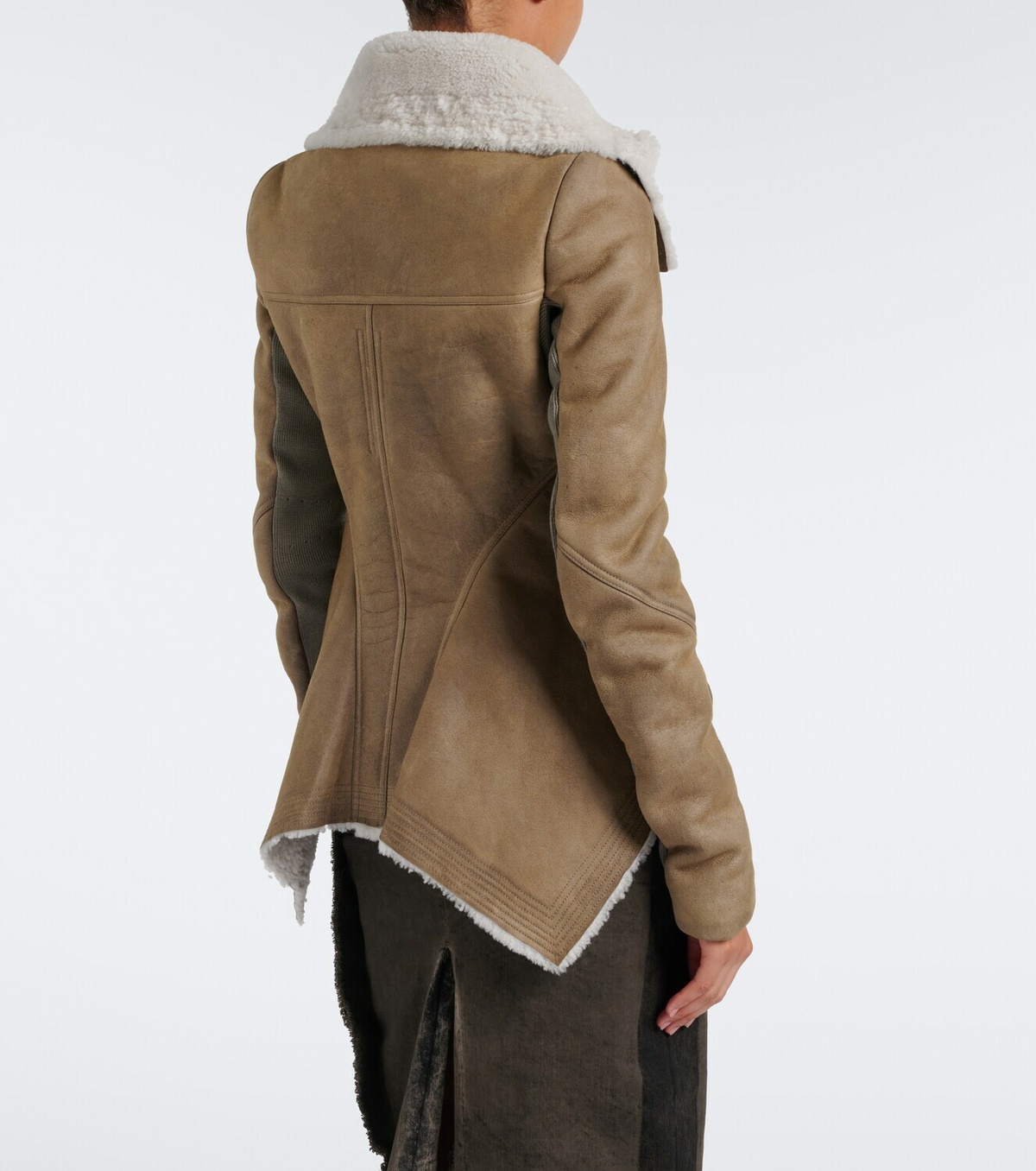Rick Owens Naska shearling-lined leather jacket