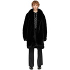 Ernest W. Baker Black Faux-Fur Coat