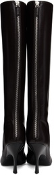 Stella McCartney Brown Elsa Knee-High Heeled Tall Boots