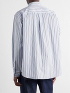 LOEWE - Striped Cotton-Poplin Shirt - Blue