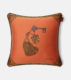 Etro Herald embroidered cotton-blend cushion