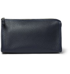 D R Harris - Grained-Leather Wash Bag - Blue