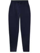 Mr P. - Tapered Double-Faced Merino Wool-Blend Sweatpants - Blue