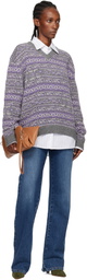 Julie Kegels Gray Kair V-Neck Sweater