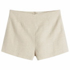 Faithfull The Brand Women's Lila Mini Linen Shorts in Oatmeal