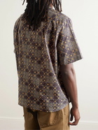 Acne Studios - Sowl Camp-Collar Printed Cotton-Voile Shirt - Brown