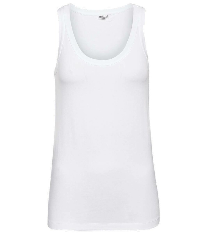 Photo: Brunello Cucinelli Cotton-blend tank top