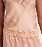 Poupette St Barth Zely lace-trimmed satin camisole