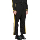 McQ Alexander McQueen Black and Yellow Side Stripe Lounge Pants