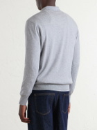 Eleventy - Cotton and Cashmere-Blend Polo Shirt - Gray