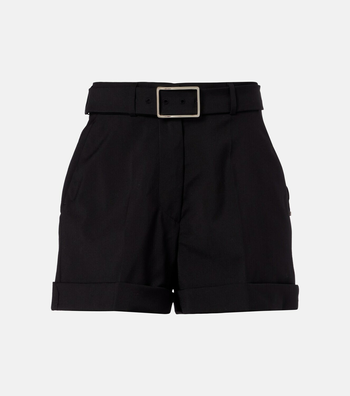 Sportmax Ghiera belted virgin wool shorts