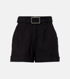 Sportmax Ghiera belted virgin wool shorts
