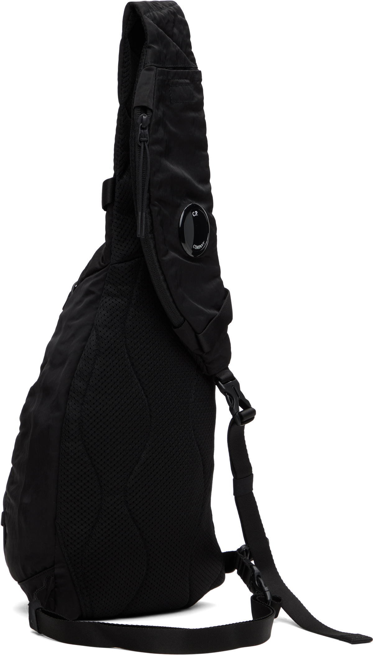 C.P. Company Black Nylon B Crossbody Backpack