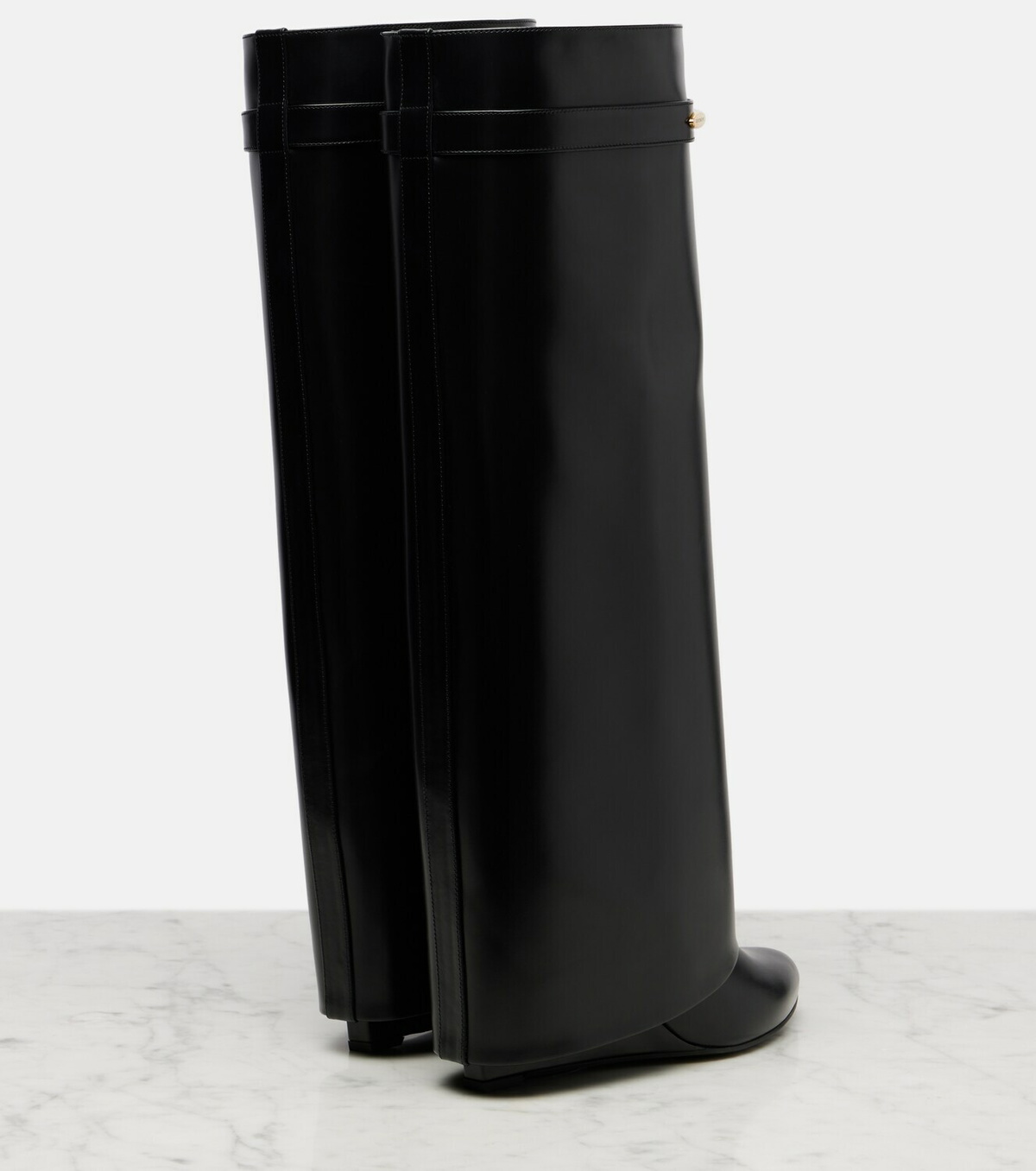 Givenchy Shark 95 leather knee-high boots