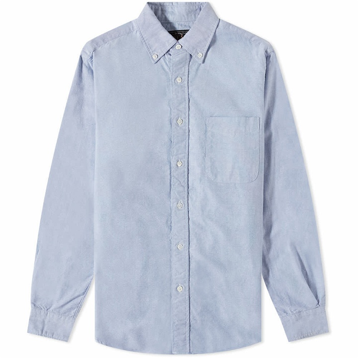 Photo: Beams Plus Men's Button Down Oxford Shirt in Blue