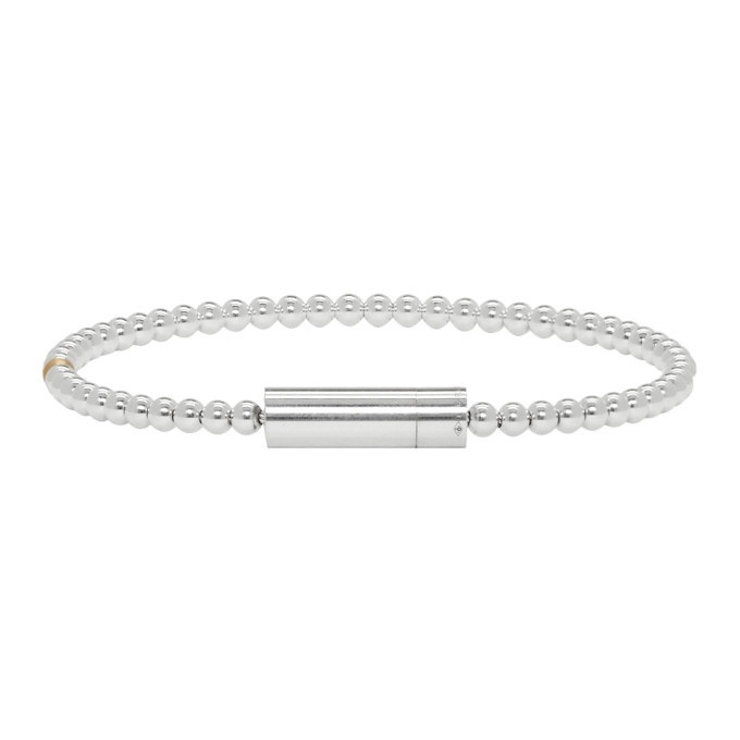 Photo: Le Gramme Silver and Gold Polished Le 11 Grammes Beads Bracelet