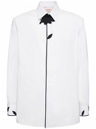 VALENTINO - Flower Embroidered Cotton Shirt